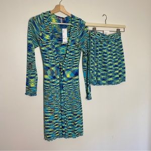 Urban Outfitters Cardigan Skirt Set